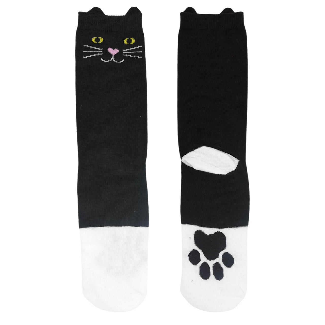 Black Cat Adult Crew Socks with Ears by Celebrate It™